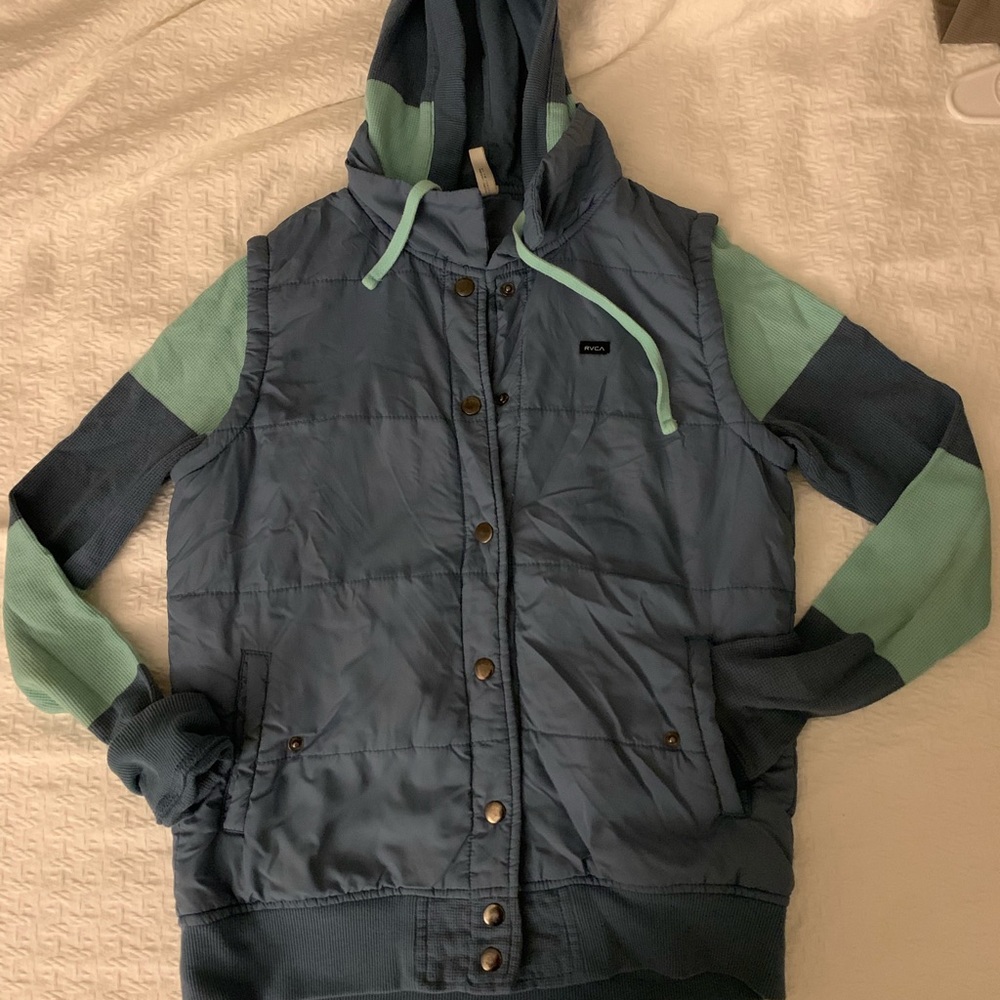 RVCA Vest Sweater with Hoodie